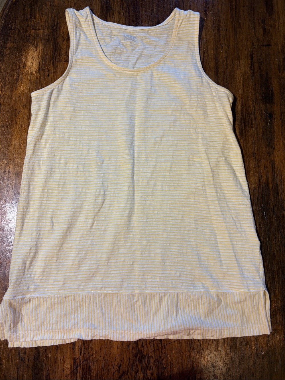 Light Yellow Striped Tank Top